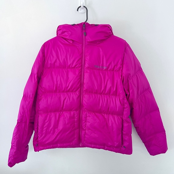 Marmot Women’s Guides Down Puffer / Size medium / Fuchsia Pink - Picture 1 of 6